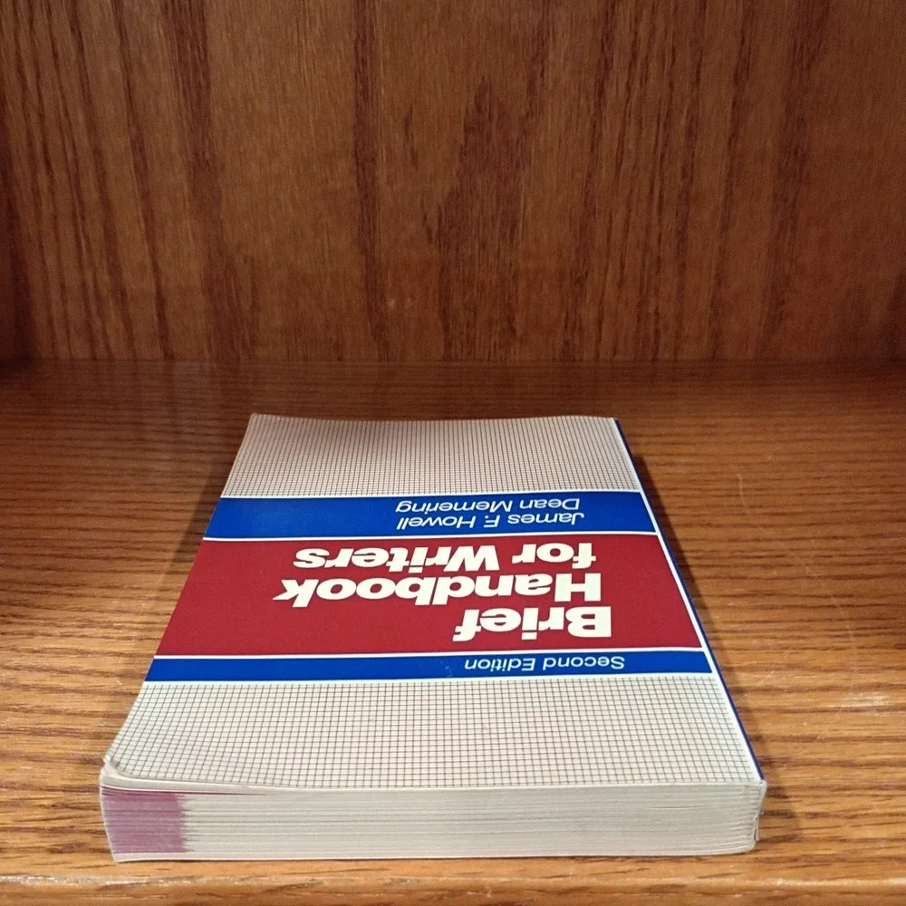BRIEF HANDBOOK FOR WRITERS Book James F Howell & Dean Memering second Edition PB